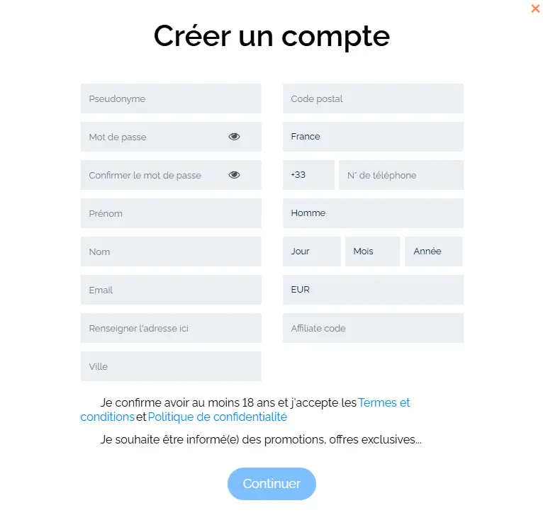 Procedura di registrazione VLAD CASINO