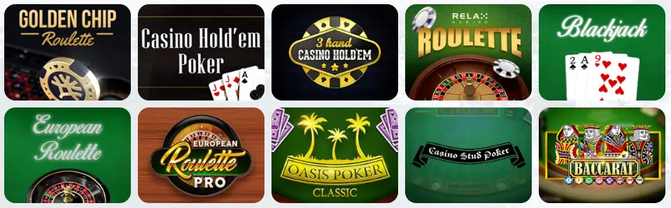 Giochi da tavolo al VLAD CASINO