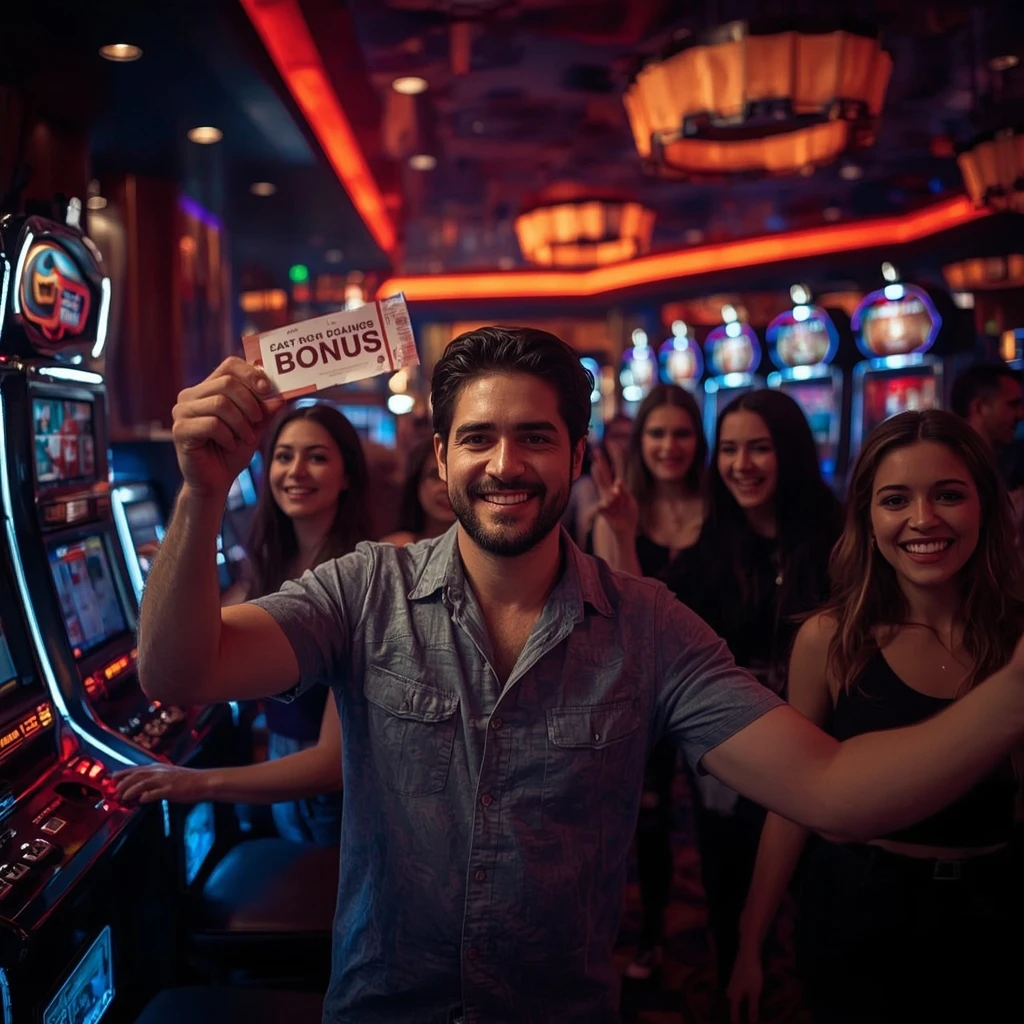 una persona con un bonus del casinò VLAD CASINO